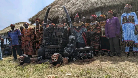 Fon and Notables during the cultural festival